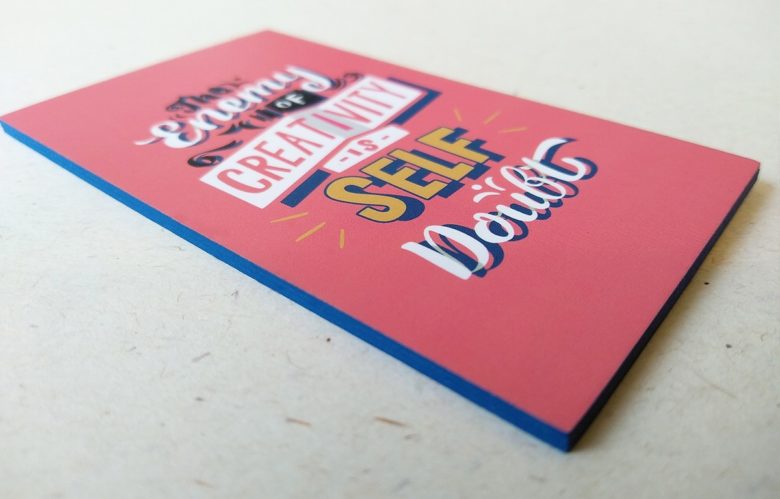 Duplex Business Cards Painted Edges Matt Lamination