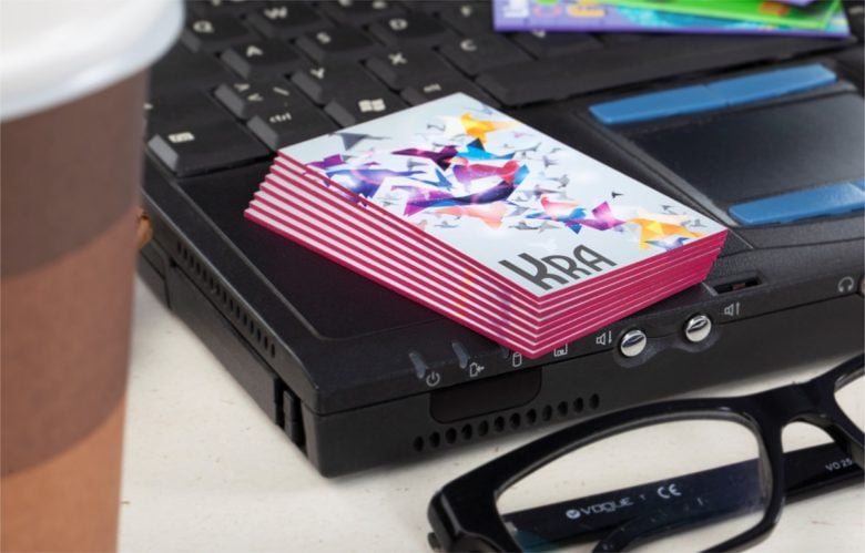 Triplex Business Cards with Painted Edges - Image 2