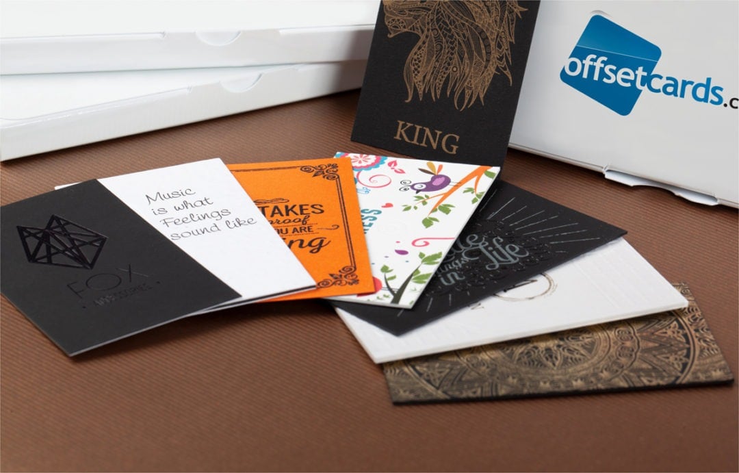 Business Cards Sample Box - offsetcards.com