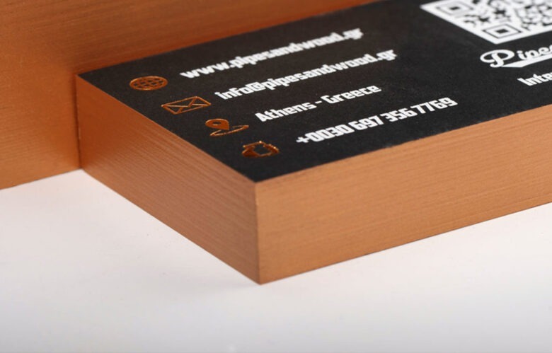 Two Hot Foils and Painted Edges on 1.5mm black paper - Image 2